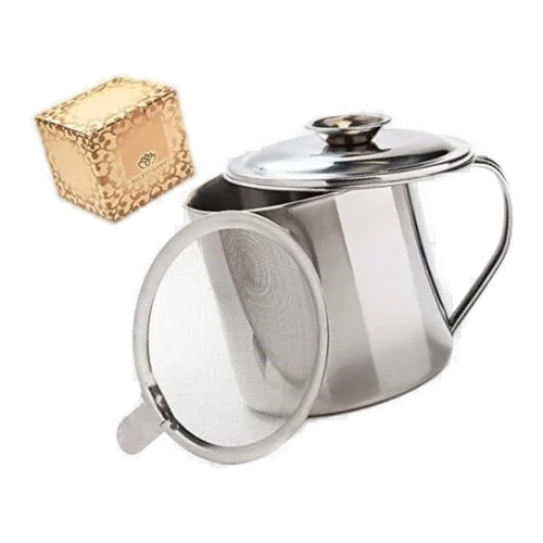 Aulett Home 40oz bacon fat container with strainer
