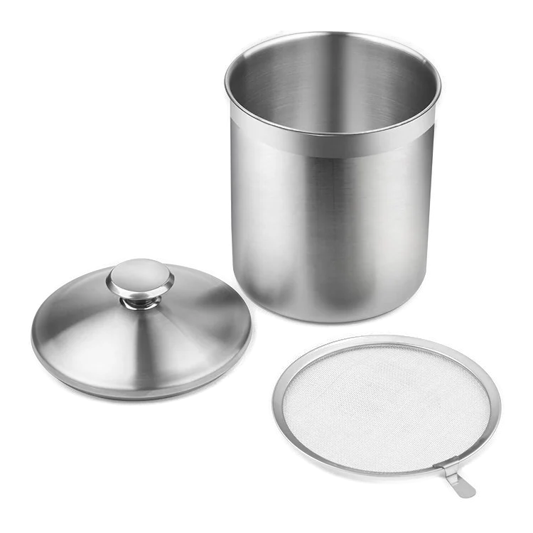 Cook N Home 3.5 Qt stainless steel oil container with strainer
