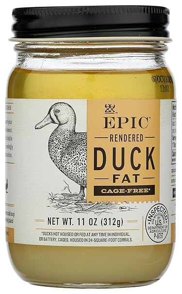 Epic Duck Fat with nutrition label