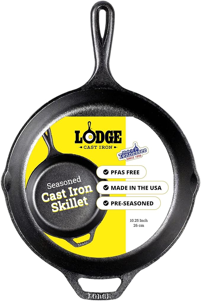 Lodge seasoned cast iron skillet 10.25 inch