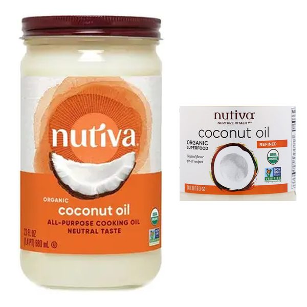 Nutiva Organic Refined Coconut Oil with nutrition label