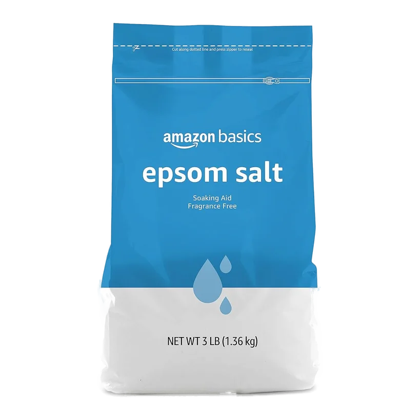 Amazon Basics Epsom salt magnesium sulfate 3 pound bag