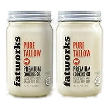 Fatworks Premium Pasture Raised Beef Tallow jar