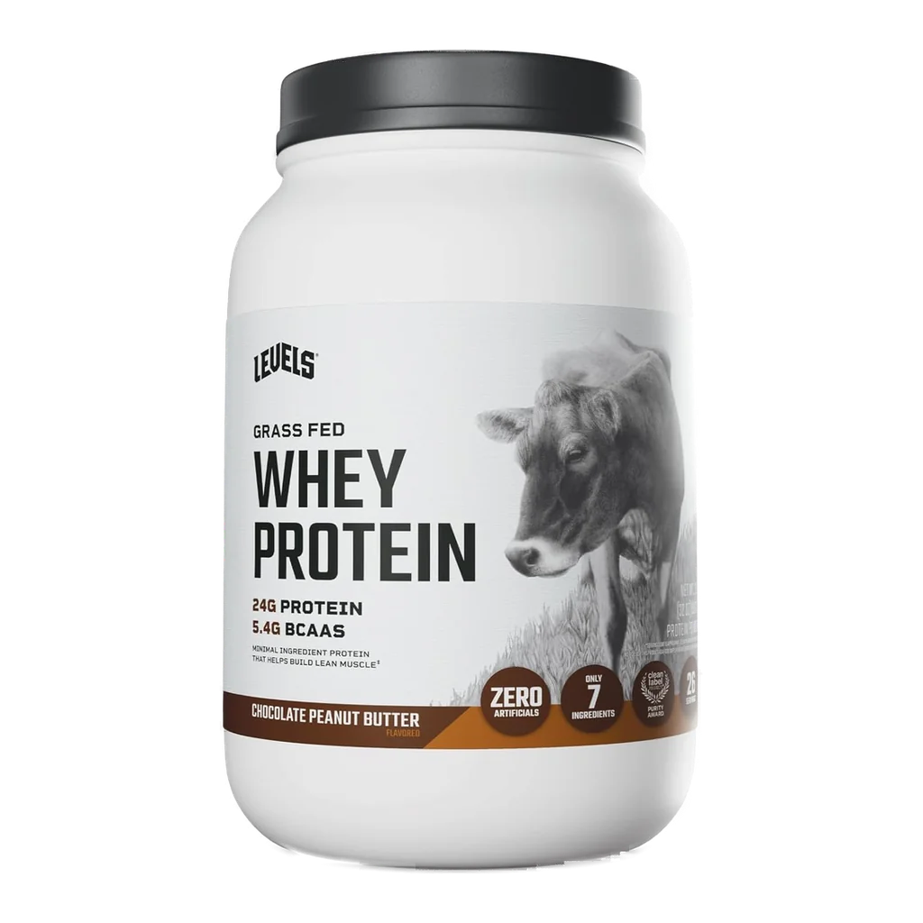 Levels grass fed whey protein powder chocolate peanut butter 2lb