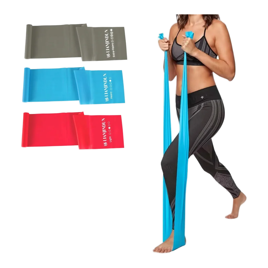 Lianjindun professional long resistance bands latex free 5 piece set