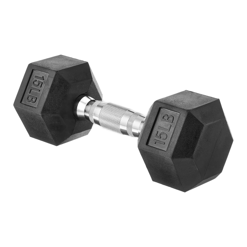 Amazon Basics rubber encased hex dumbbell hand weight