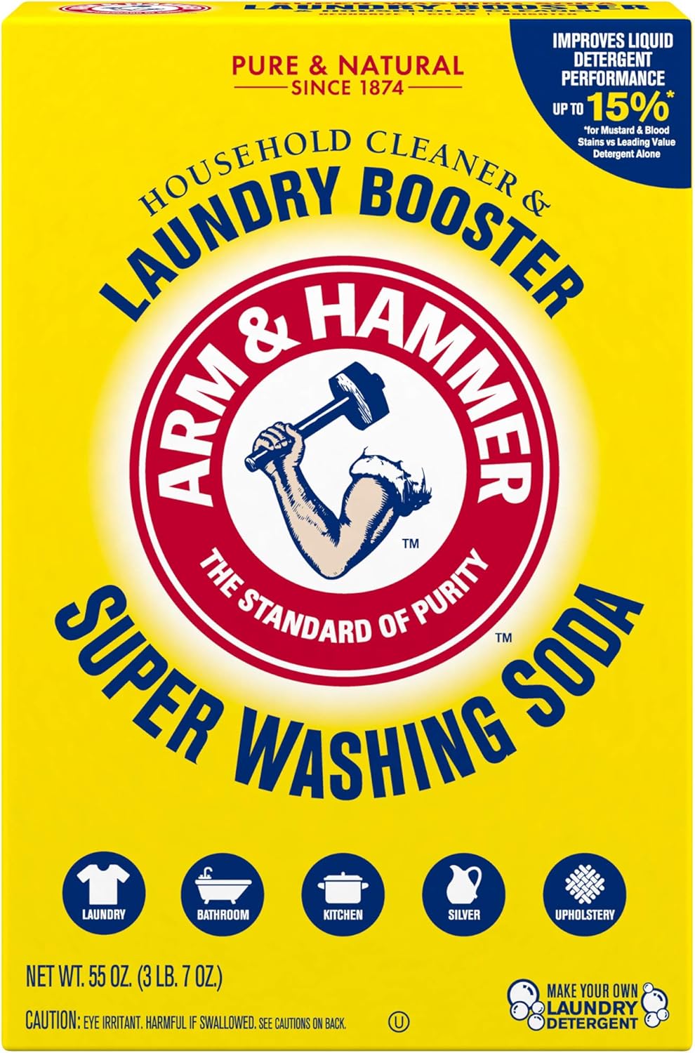 Arm and Hammer Super Washing Soda box