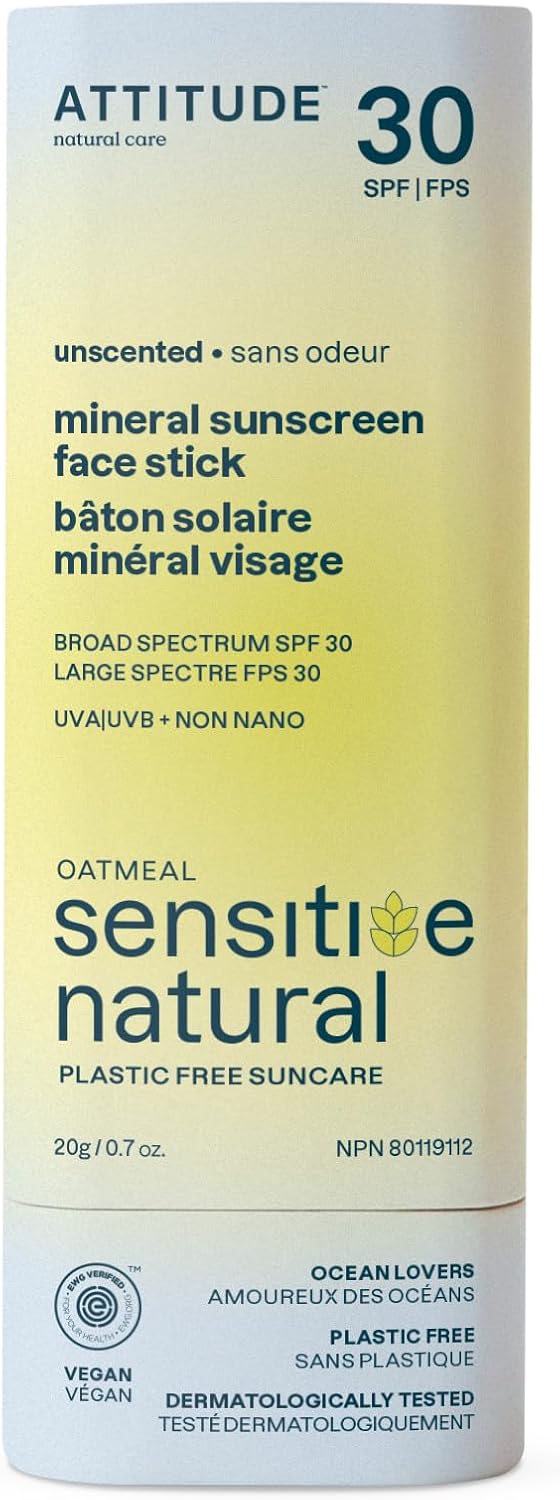 ATTITUDE Mineral Sunscreen Face Stick SPF 30