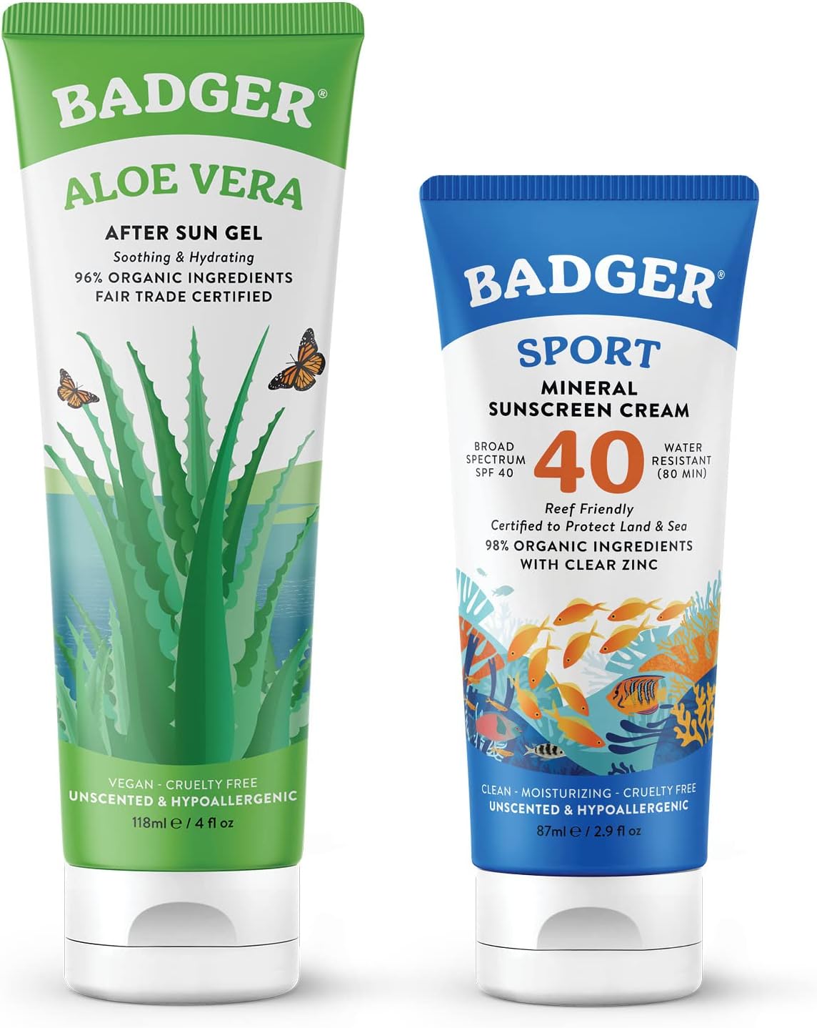 Badger SPF 40 Sport Mineral Sunscreen tube