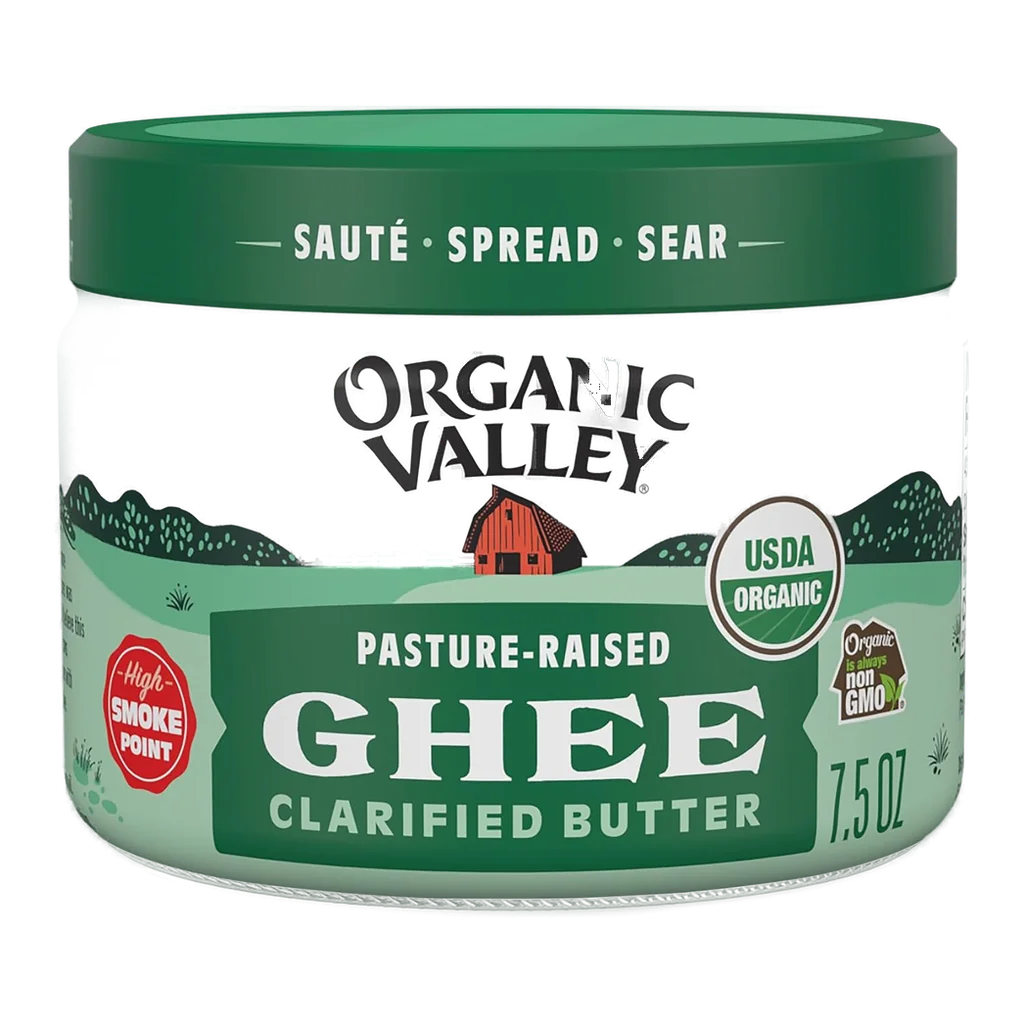 Organic Valley clarified ghee butter jar