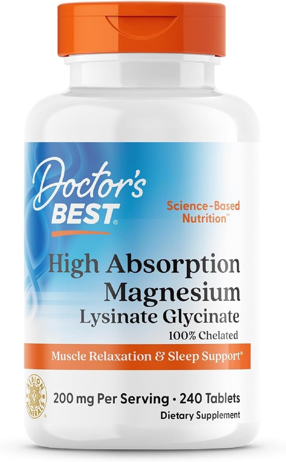 Doctor's Best High Absorption Magnesium Glycinate Lysinate bottle