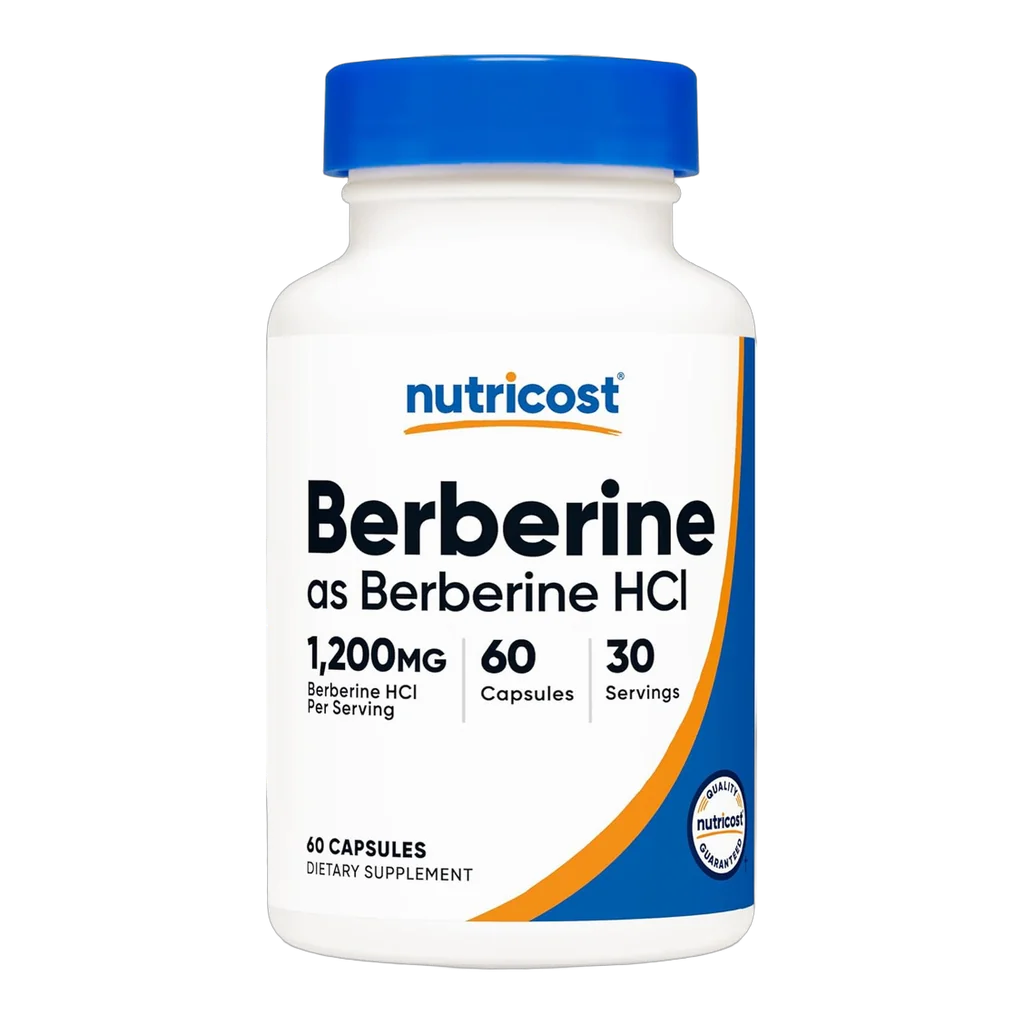 Nutricost berberine HCl 1200mg 60 vegetarian capsules gluten free