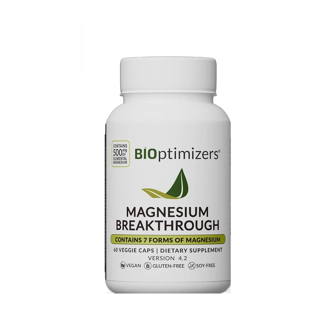 BiOptimizers Magnesium Breakthrough seven forms magnesium capsules bottle