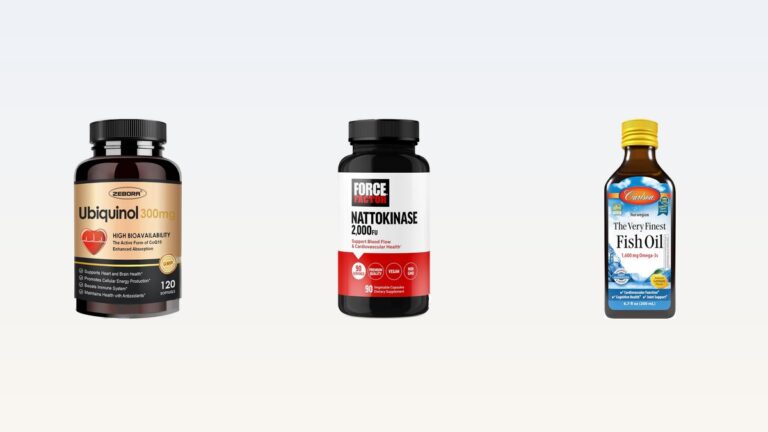 CoQ10 nattokinase and fish oil heart supplements