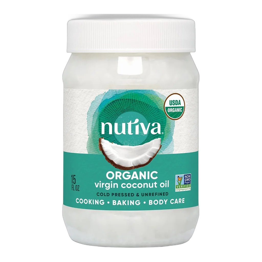 Nutiva organic virgin coconut oil jar