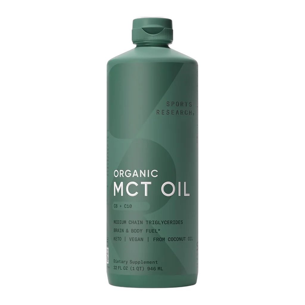 Sports Research Organic Coconut MCT Oil C8 C10 bottle