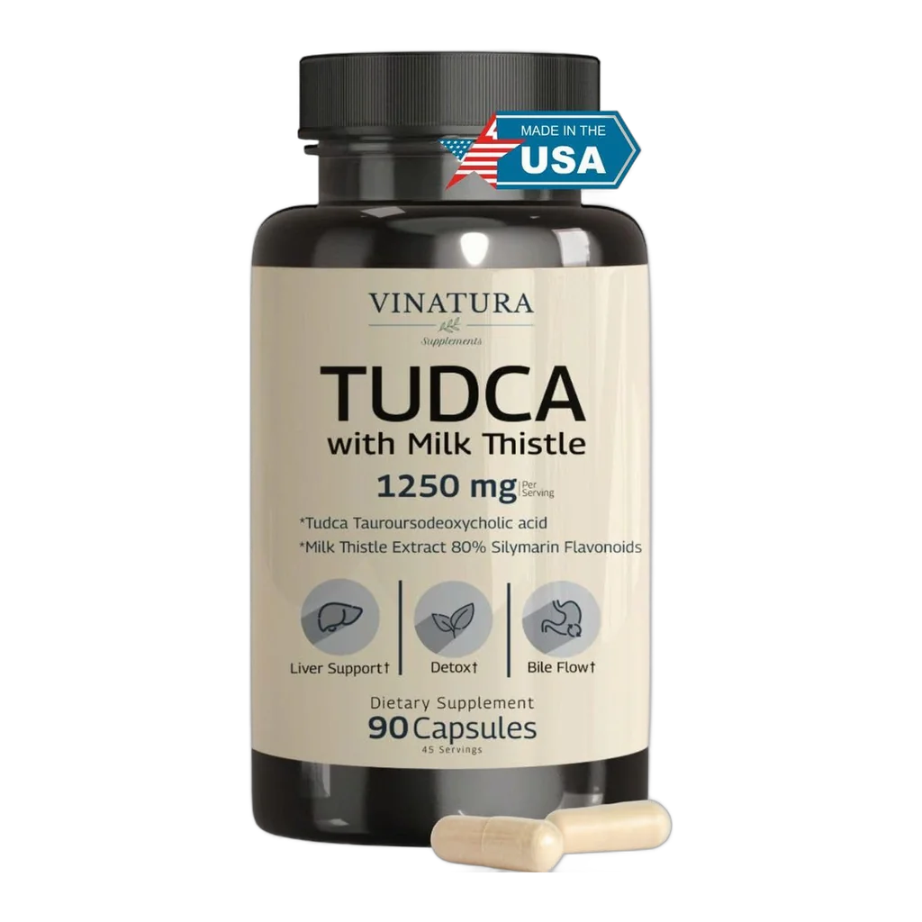 VINATURA TUDCA with Milk Thistle supplement bottle
