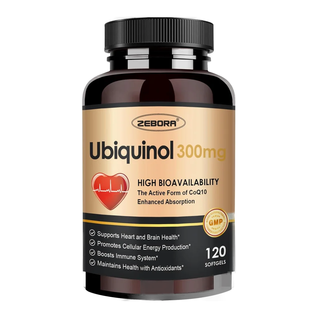 ZEBORA Ubiquinol CoQ10 300 mg softgels bottle