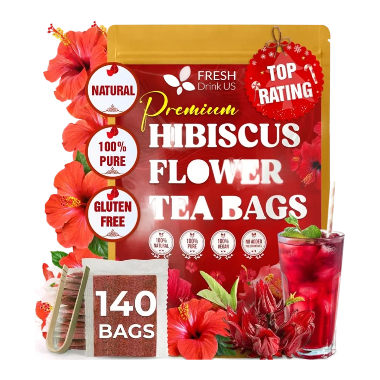 FreshDrinkUS hibiscus flower tea box of 140 bags