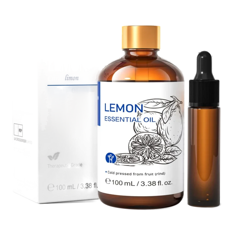 HIQILI lemon essential oil amber bottle, 3.38 oz