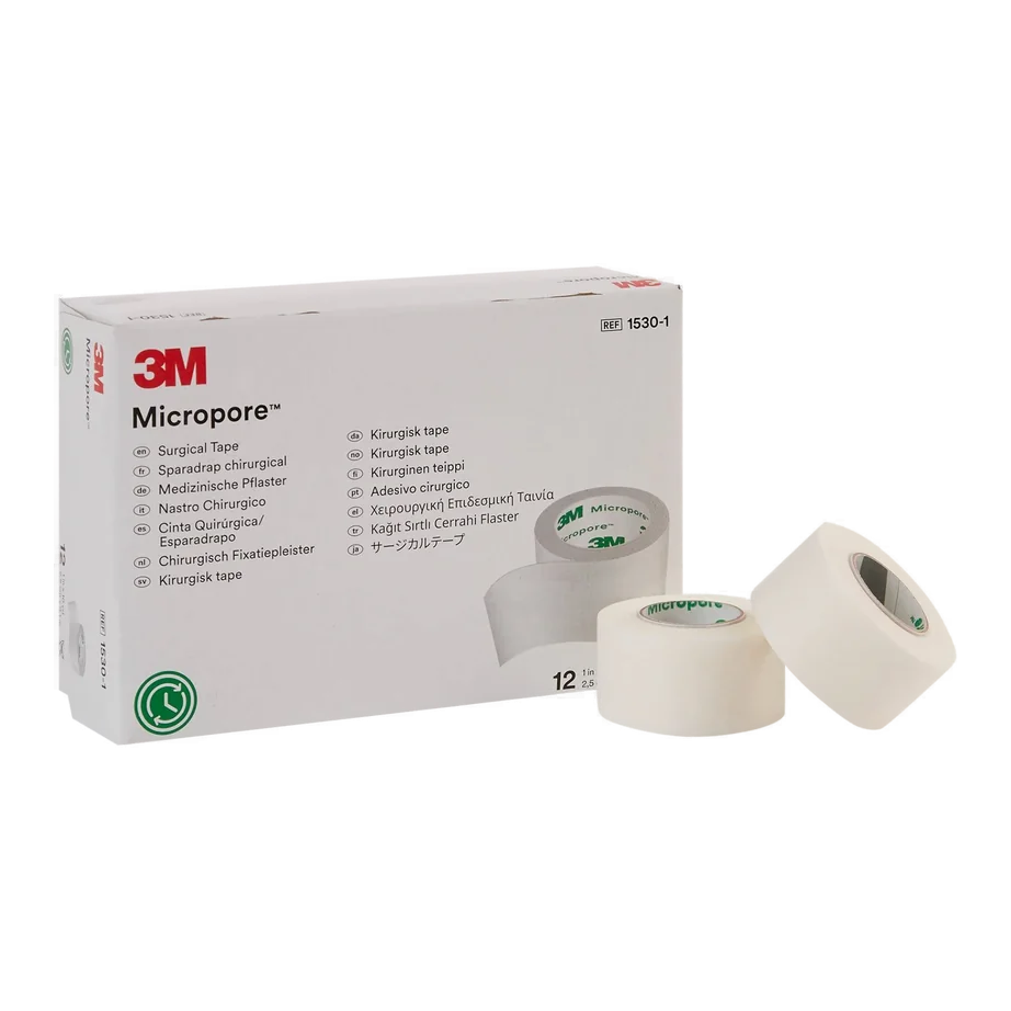 3M Micropore paper tape box and rolls