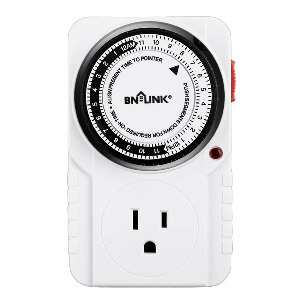 BN-LINK 24 hour mechanical outlet timer with pin dial