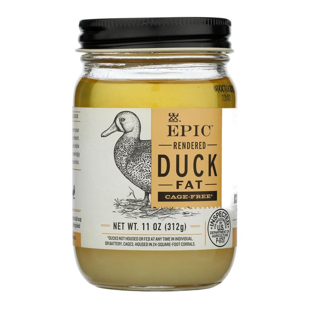Epic Duck Fat with nutrition label