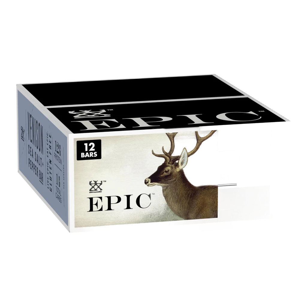 EPIC venison sea salt and pepper bars box