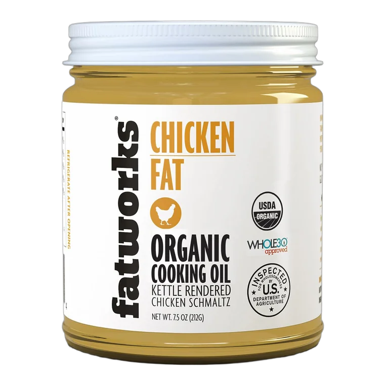 Fatworks Organic Chicken Schmaltz with nutrition label
