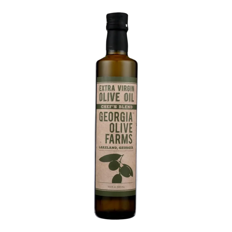 Georgia Olive Farms Chef's Blend extra virgin olive oil in a dark glass bottle