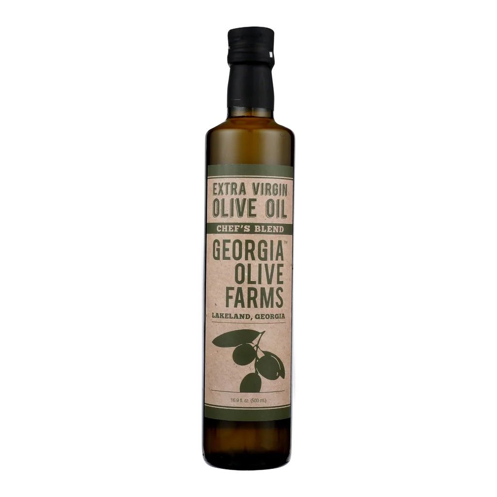 Georgia Olive Farms extra virgin olive oil bottle