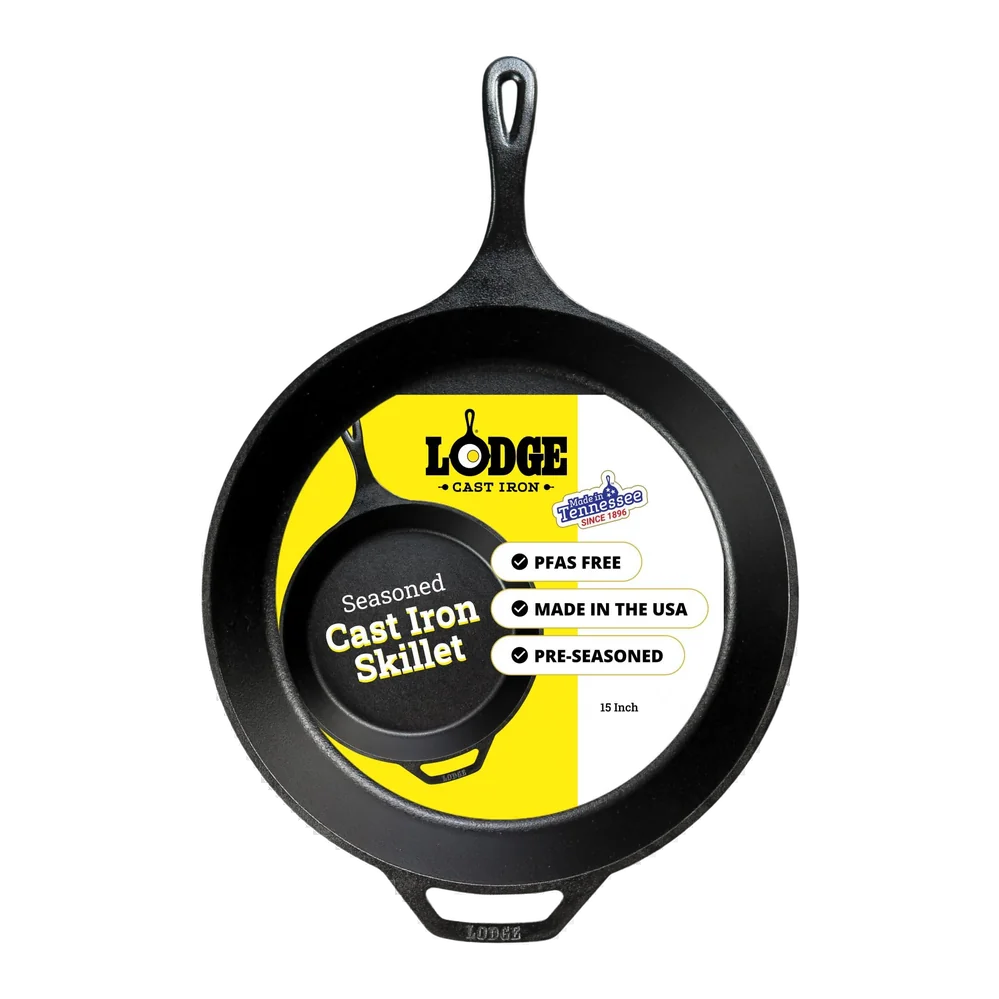 Lodge 15 inch pre-seasoned cast iron skillet