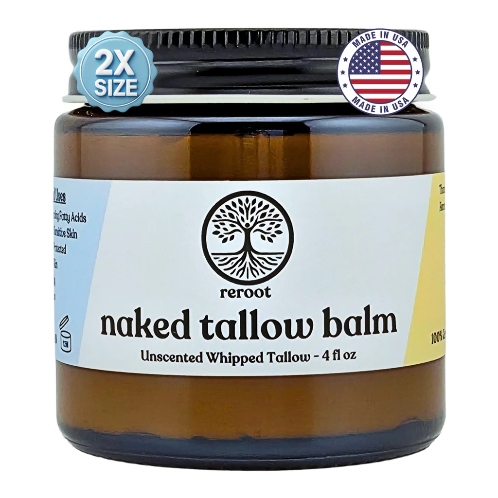 Naked Tallow Balm whipped unscented jar