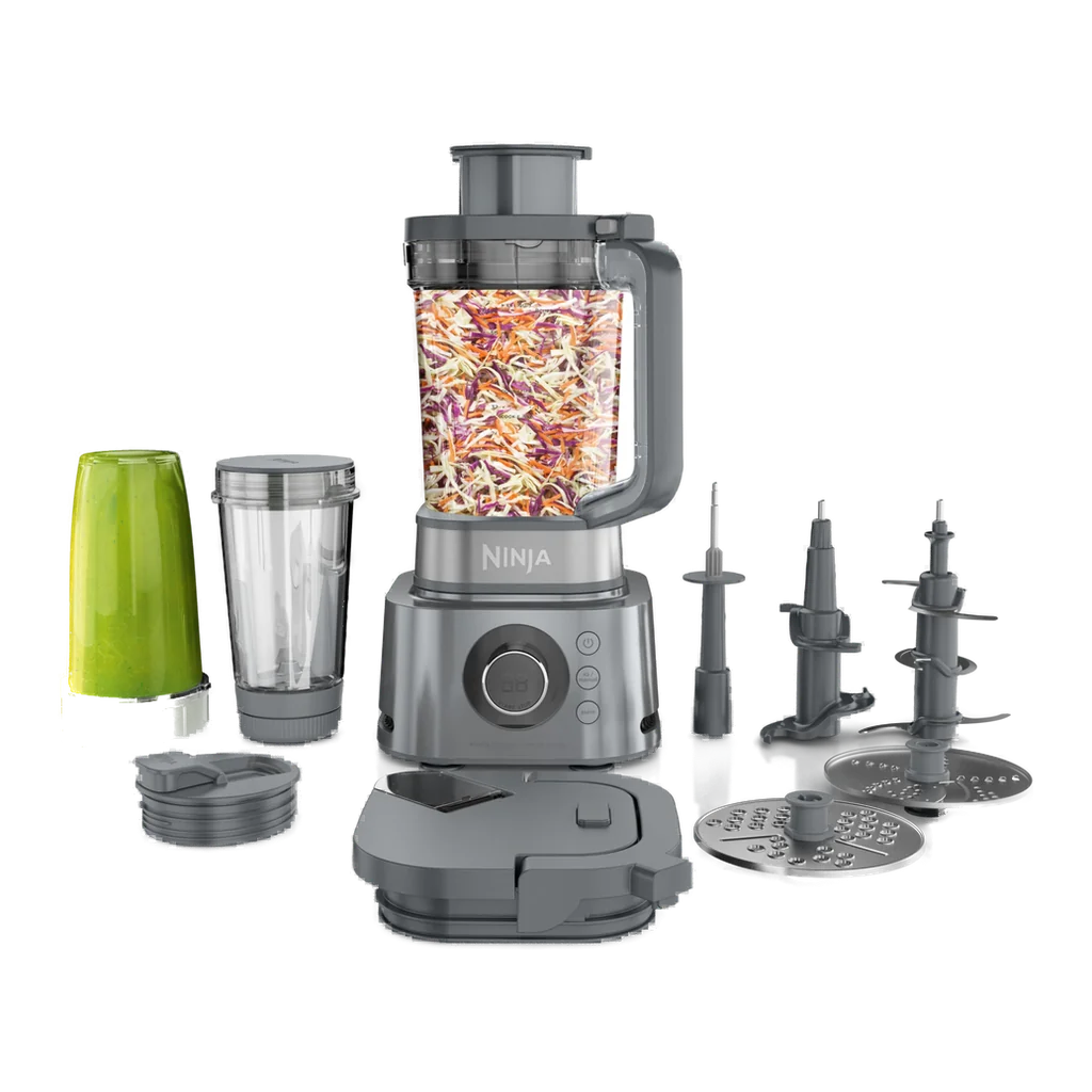 Ninja Foodi SS401 blender and processor with pitcher, smoothie bowl maker, single serve cup and slicing discs