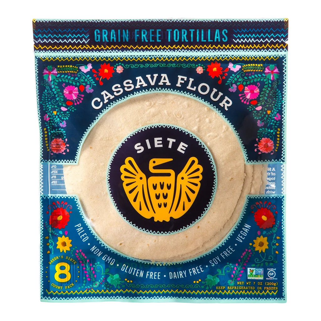 Siete cassava and coconut flour tortillas
