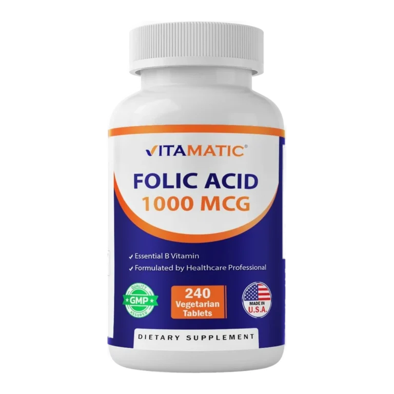 Vitamatic Folic Acid 1000 mcg 240 tablet bottle