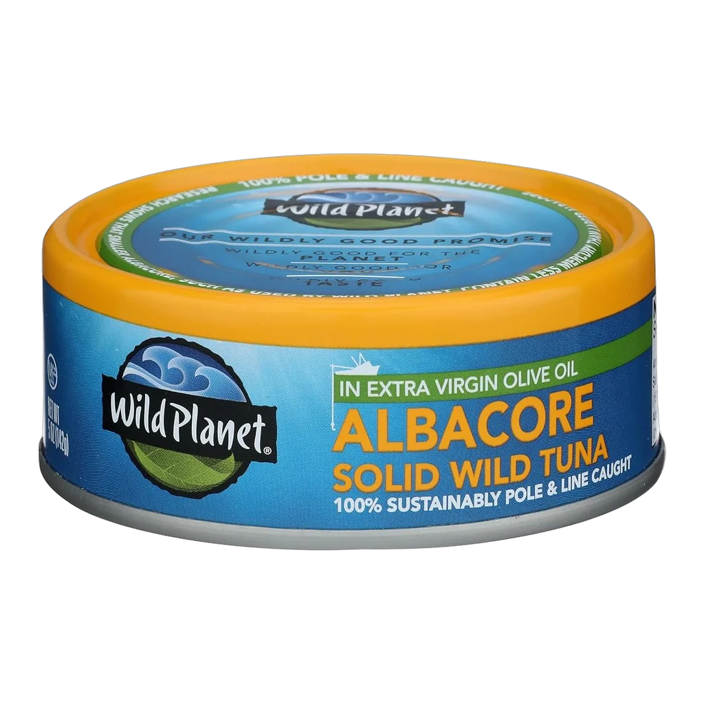 Wild Planet albacore tuna in extra virgin olive oil can