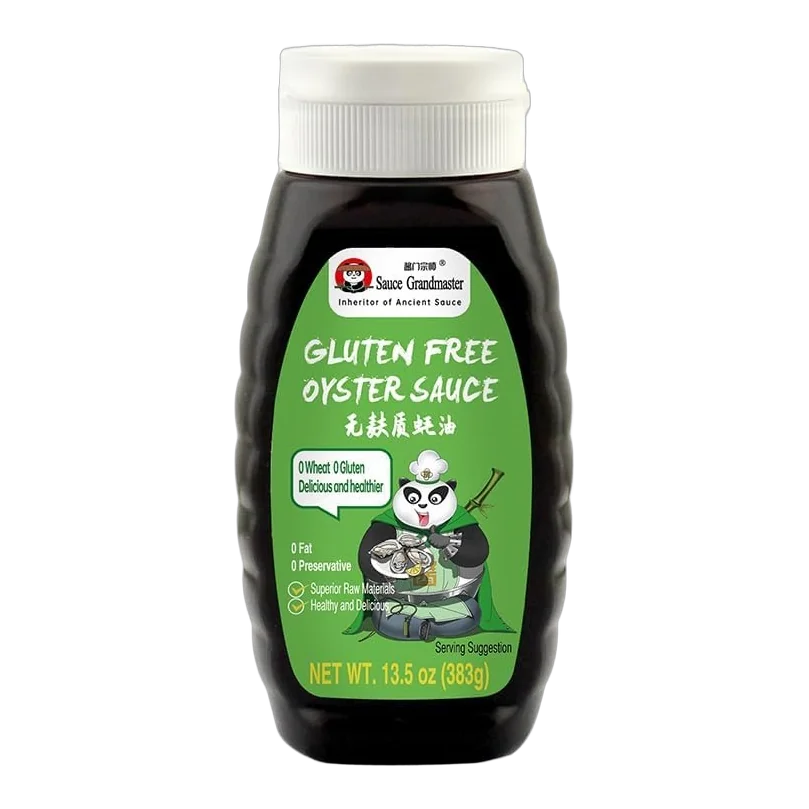 Sauce Grandmaster gluten free oyster sauce, 13.5 oz squeeze bottle
