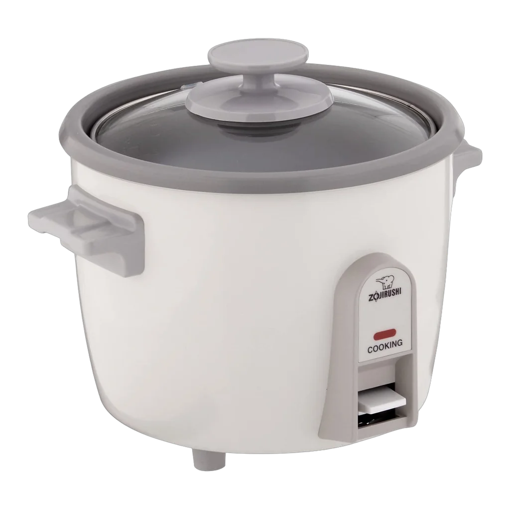 Zojirushi NHS-06 3 cup rice cooker, white with a glass lid